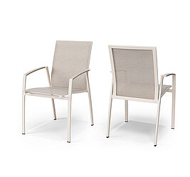 Gartenstuhl Limbo mit Armlehnen in pouwder