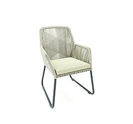 Gartenstuhl Allanis mit Armlehnen in light green