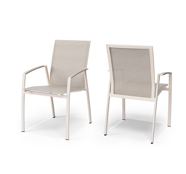 Gartenstuhl Limbo mit Armlehnen in pouwder