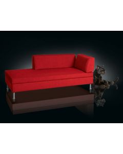 Bettsofa BED FOR LIVING DOPPIO Sofa bis Doppelbett in Stoff rot