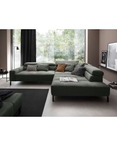 Sofa CLEVELAND in Stoff cord dunkelgrau