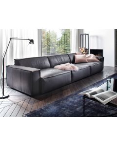 Sofa EASY 4.5-Platz in Leder schwarz