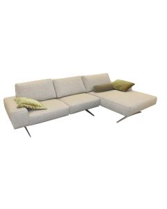 Sofa mit verstellbaren Sitzeinheiten Stoff grüngrau