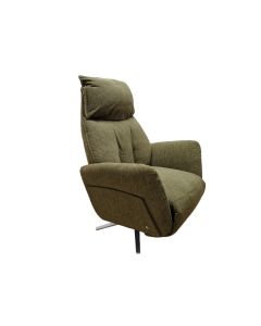 Relaxsessel mit Aufstehhilfe TURNIN small in Stoff olive 