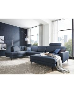 Sofa SANDY in Stoff blau