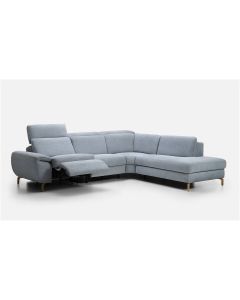 Sofa rom1961 SARI mit Relaxfunktion in Stoff grau