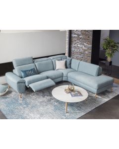 Sofa rom1961 SARI mit Relaxfunktion in Stoff mineral
