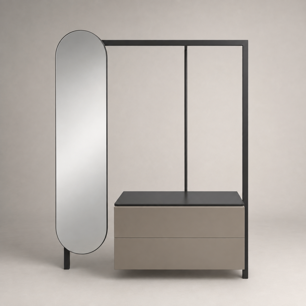 Garderobe EASY freistehend Fango matt