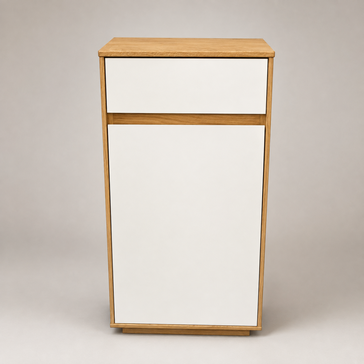 Mehrzweckschrank V 100 Eiche Bianco und Lack weiss