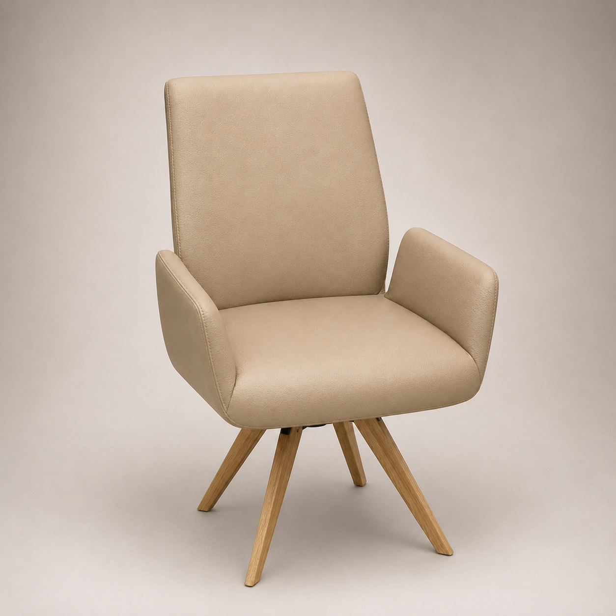 Polsterstuhl LS26-PRAIA Leder Soleda khaki