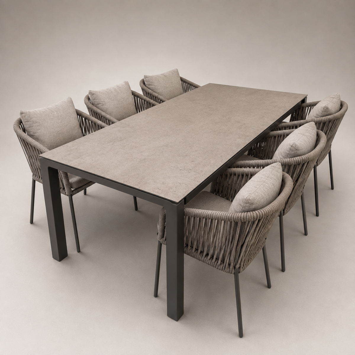 Gartentisch PENTA Aluminium smoky