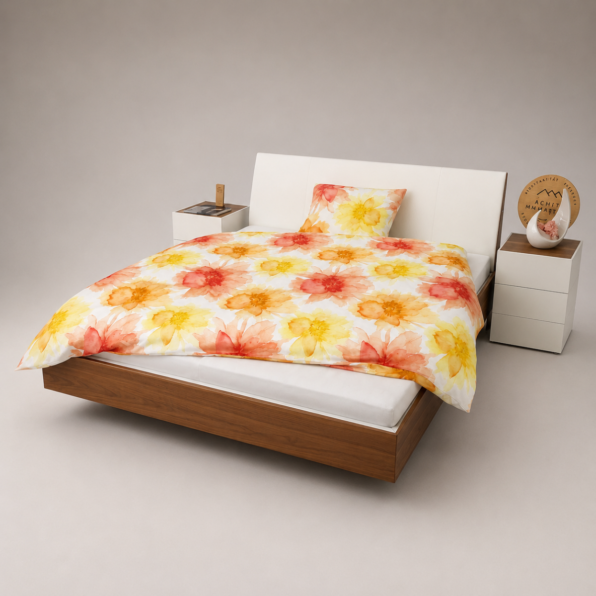 Bett PRIMEART 9810 180 x 200 cm Wildnussbaum