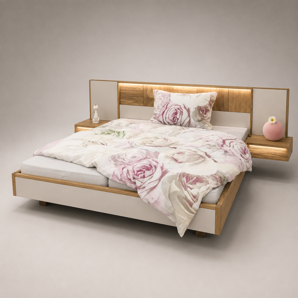 Bett V-LACERA Wildeiche