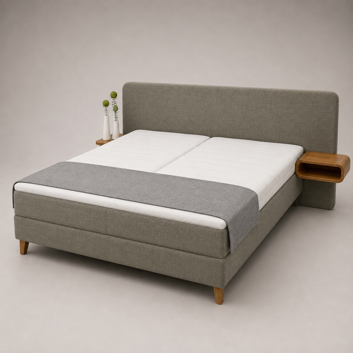 Boxspringbett Modern 18 180 x 200 cm Stoff sage