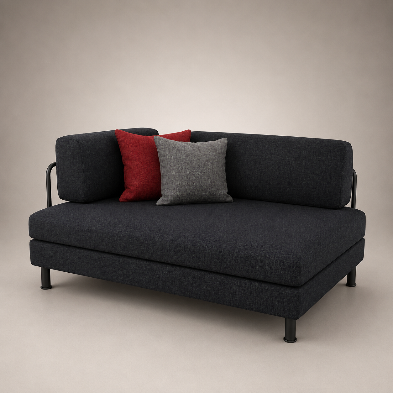 Doppelbett DUETTO kompakt Stoff Miyaki bluet