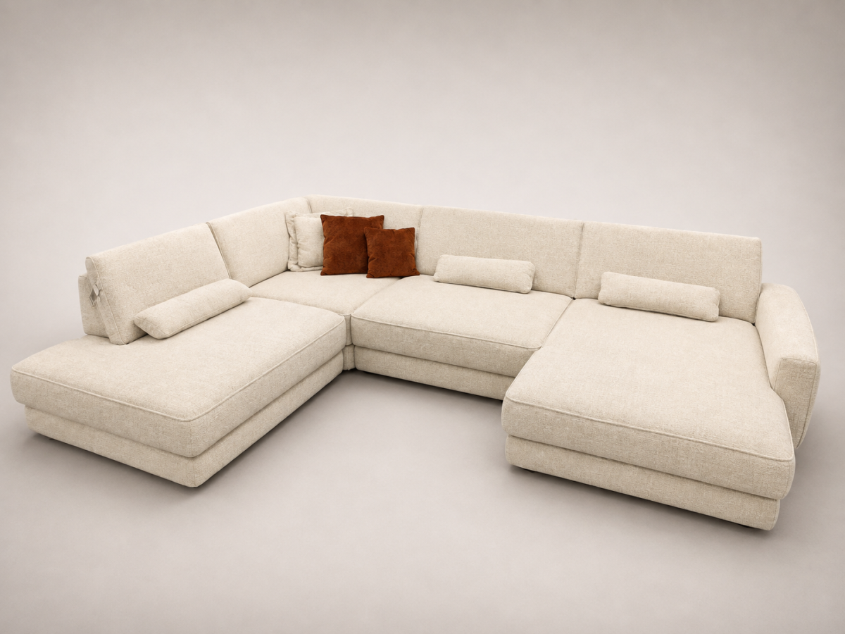 Polstergarnitur LS26 PETILIA Stoff Mads beige