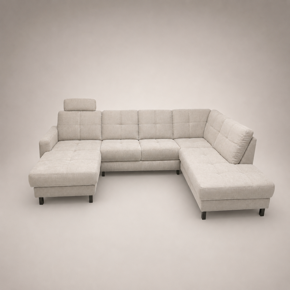 Polstergruppe KS23-LOIRE Stoff Feincord Silber