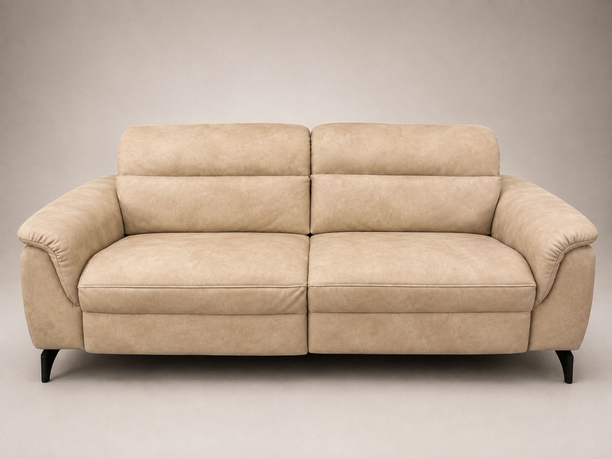 Sofa 1352 2,5-Sitzer Leder Elfenbein