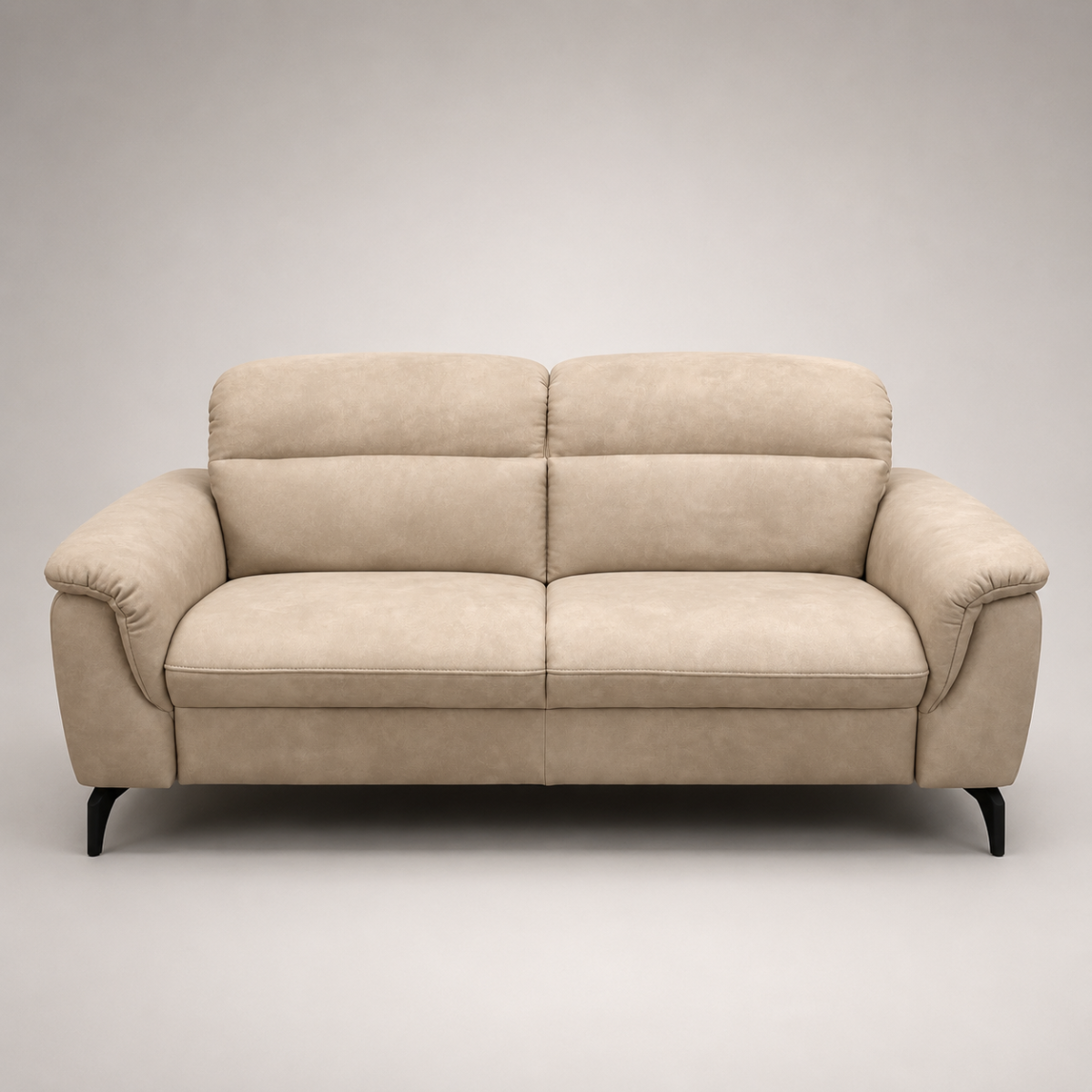 Sofa 1352 2-Sitzer Leder Elfenbein