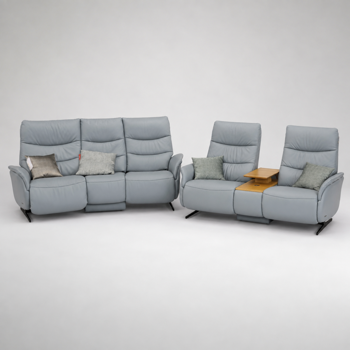 Sofa EM LUN 2,5-Sitzer Leder Sky
