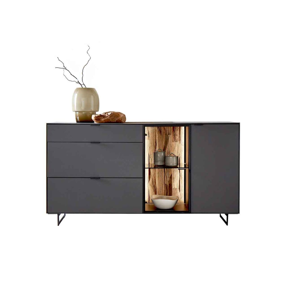 Sideboard KS24 PANTEL Lack graphitgrau