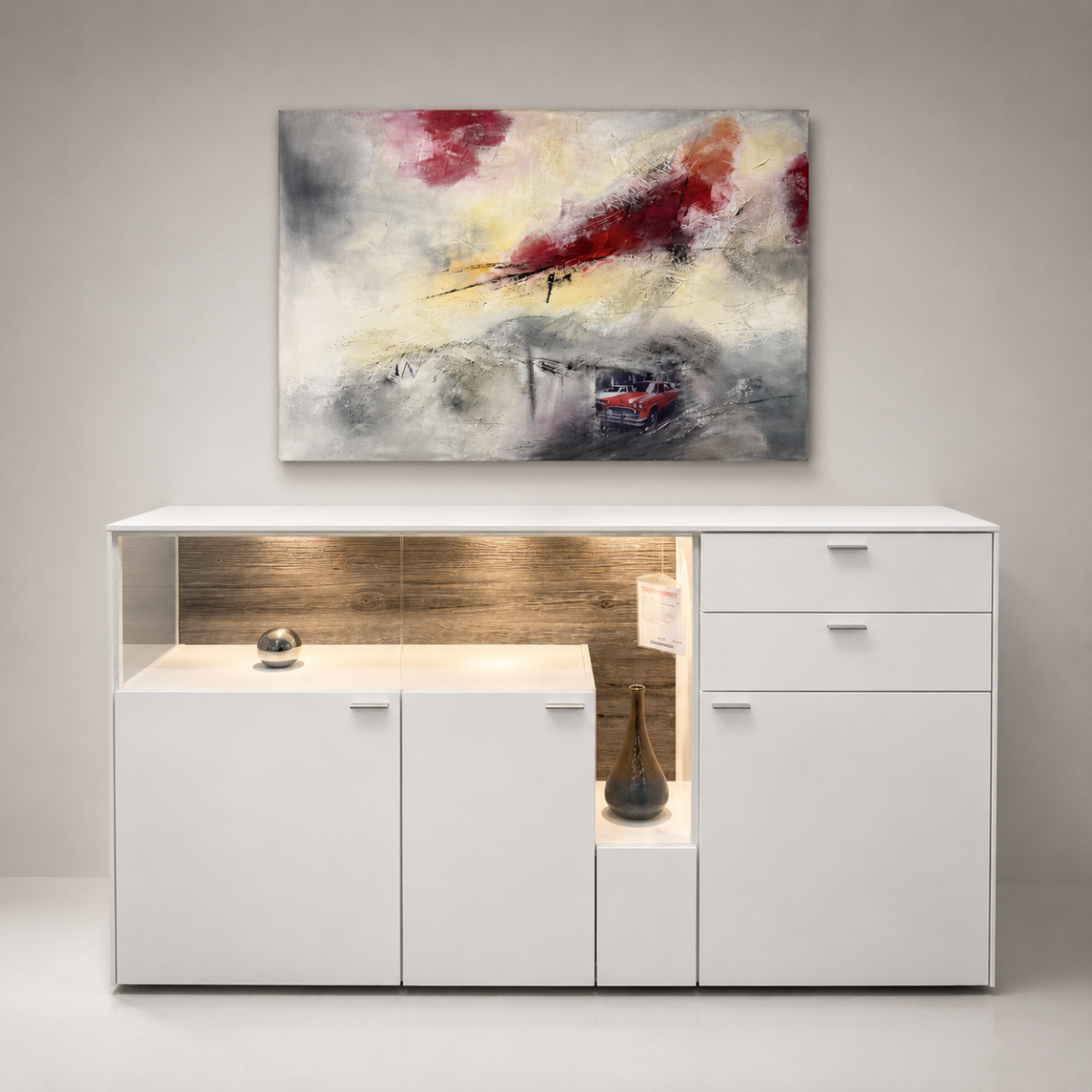 Sideboard LS-289522 Lack kristallweiss