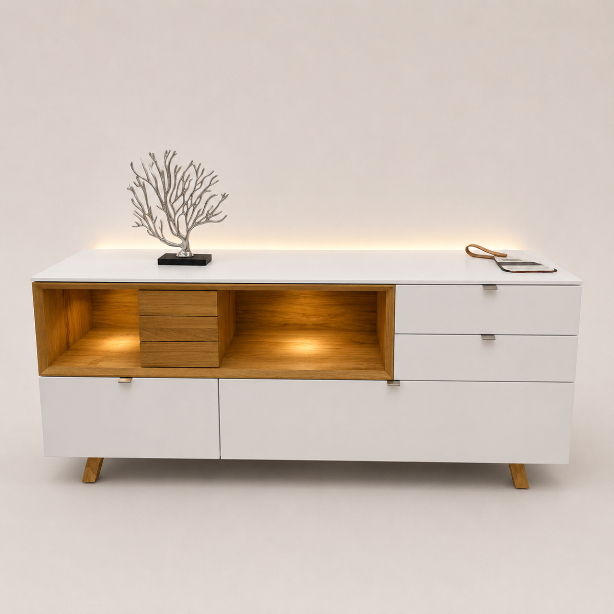 Sideboard LS-465320 ANDIAMO HOME weiss-Eiche