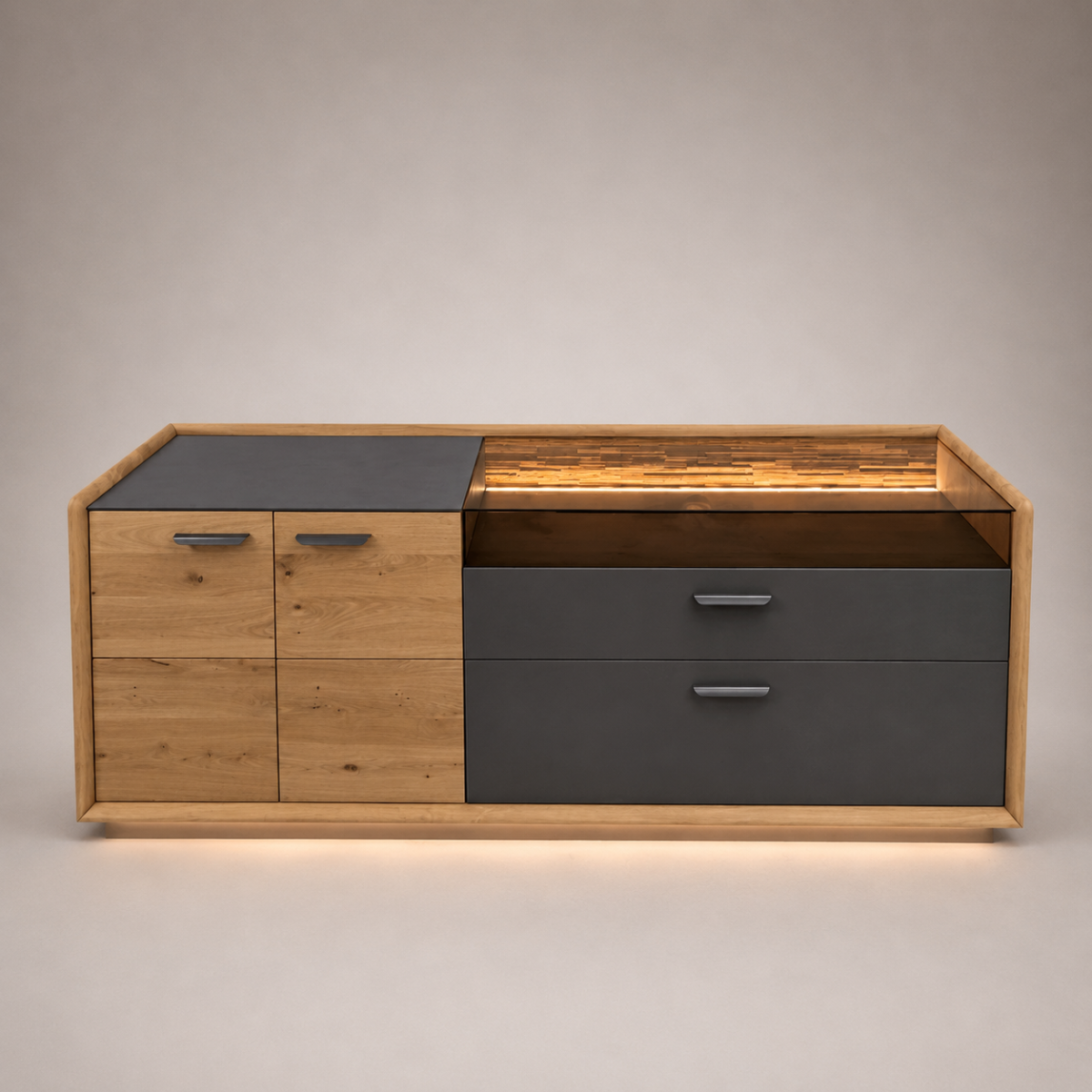 Sideboard LS25 VITOS Eiche massiv satin