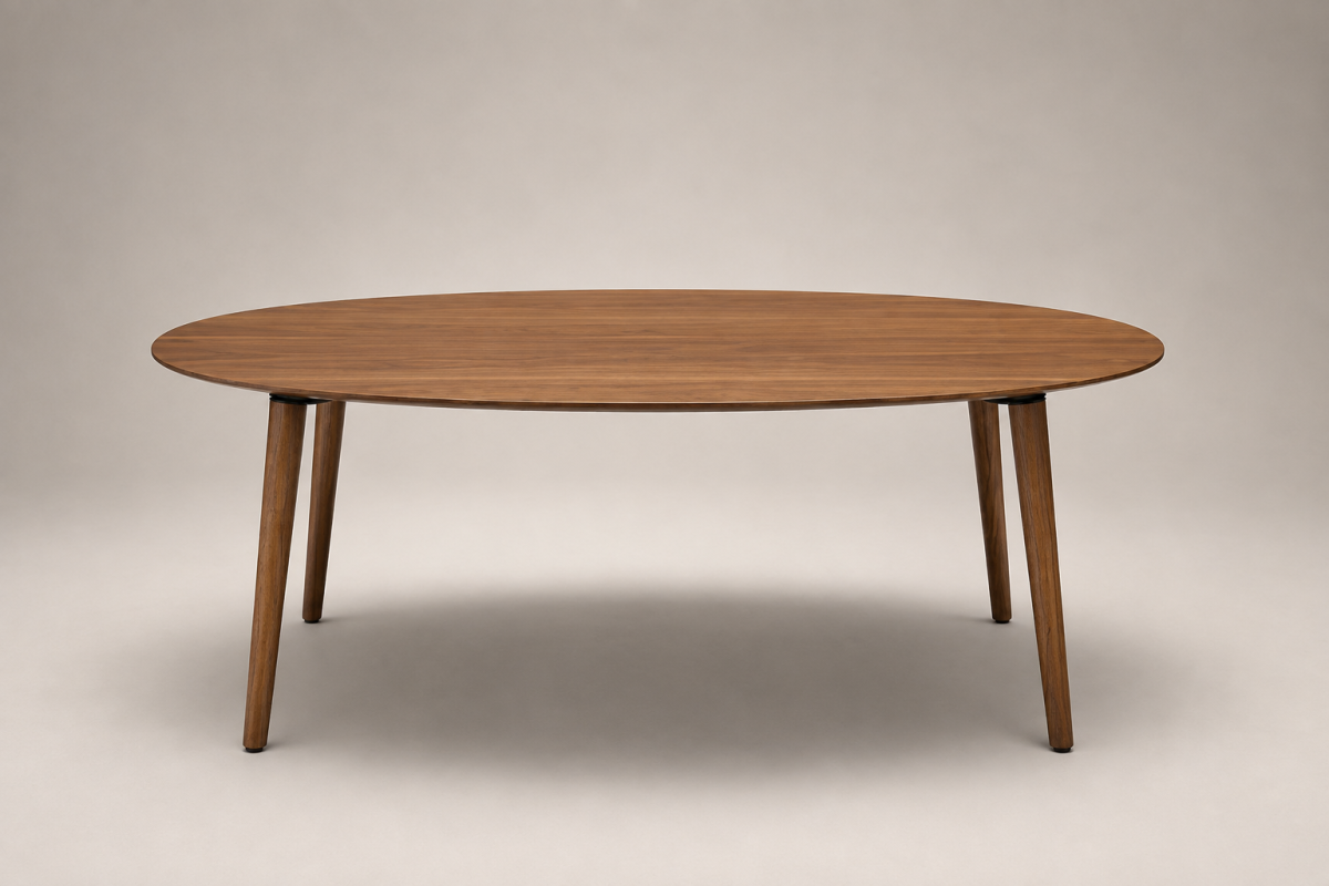 Couchtisch 115 x 72 cm Nussbaum massiv