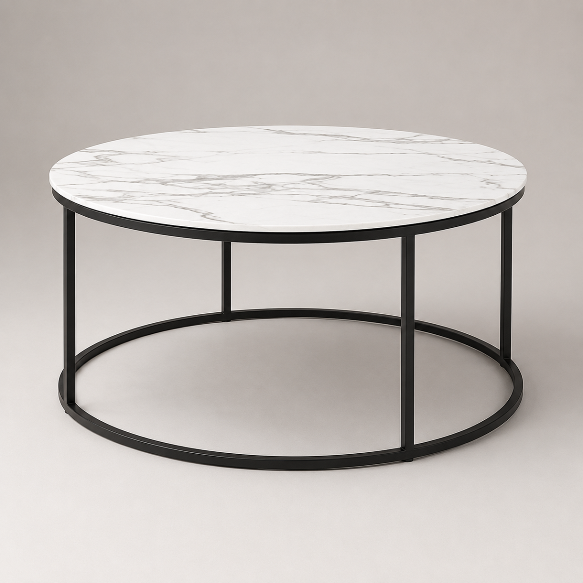 Couchtisch rund 80 cm Keramik Calacatta
