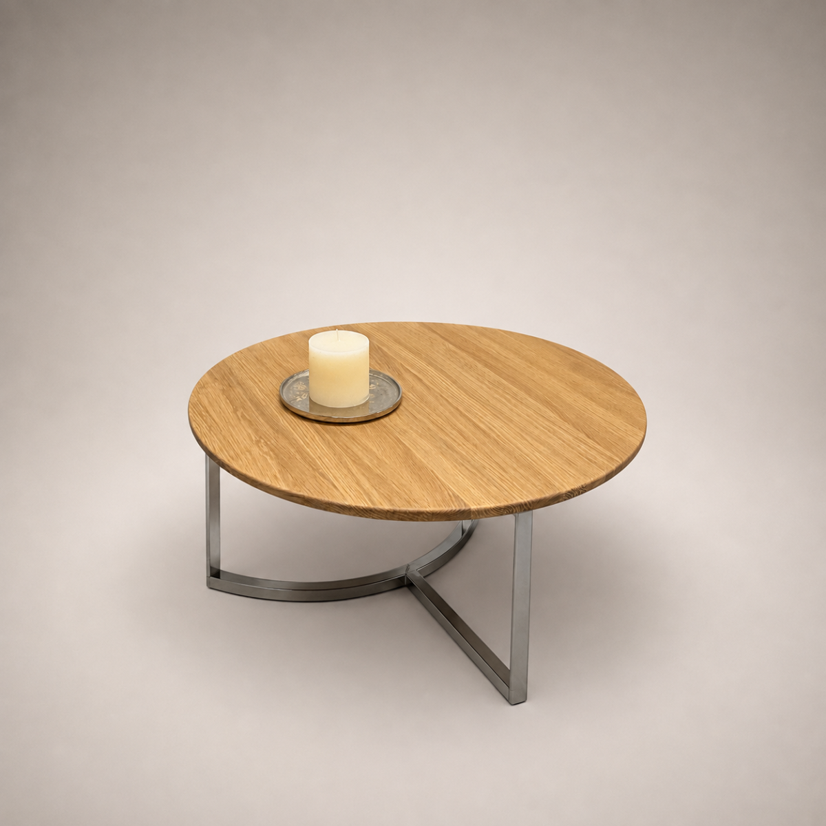 Salontisch System Moon Asteiche rund 70 cm